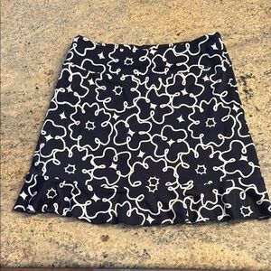 Blue and White Patterned Women's Skirt- constillations